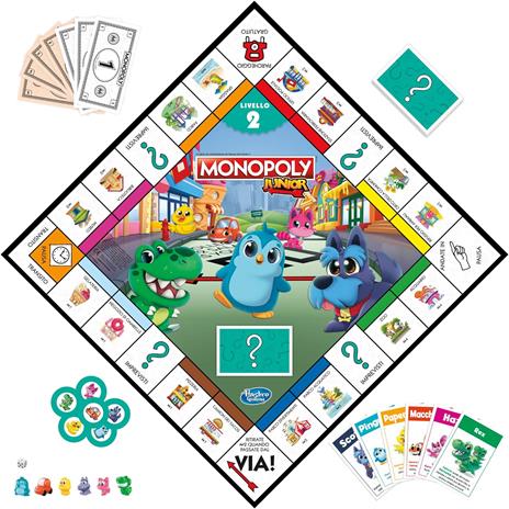 Hasbro - Monopoly Junior 2 Giochi in 1
