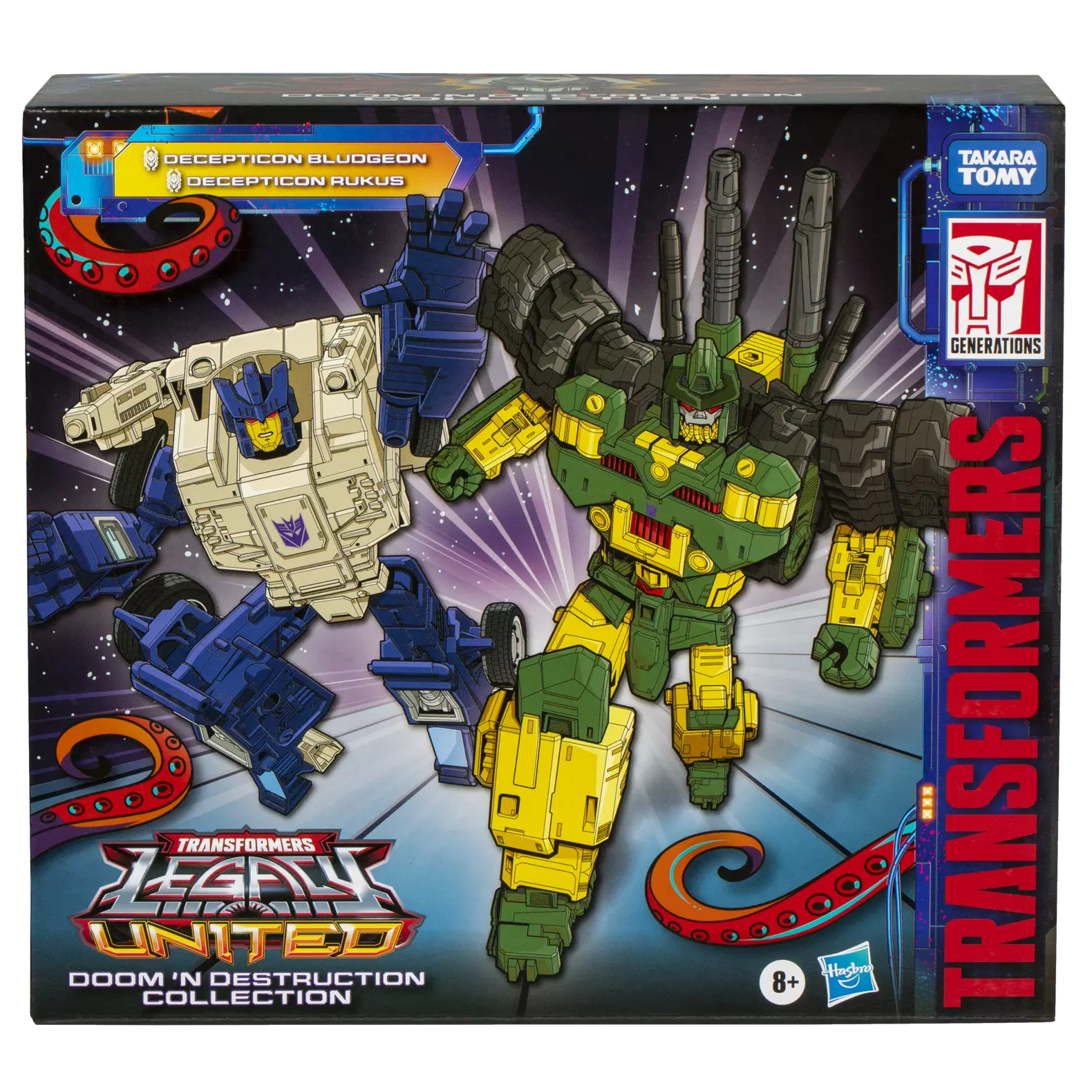 Hasbro - Transformers Legacy United Doom 'n Destruction Collection, confezione da 2