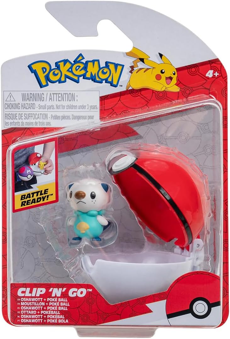Pokémon - Clip N Go - Oshawott & Poké Ball