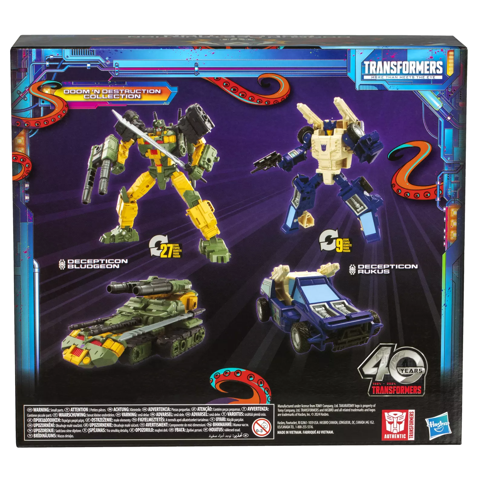 Hasbro - Transformers Legacy United Doom 'n Destruction Collection, confezione da 2