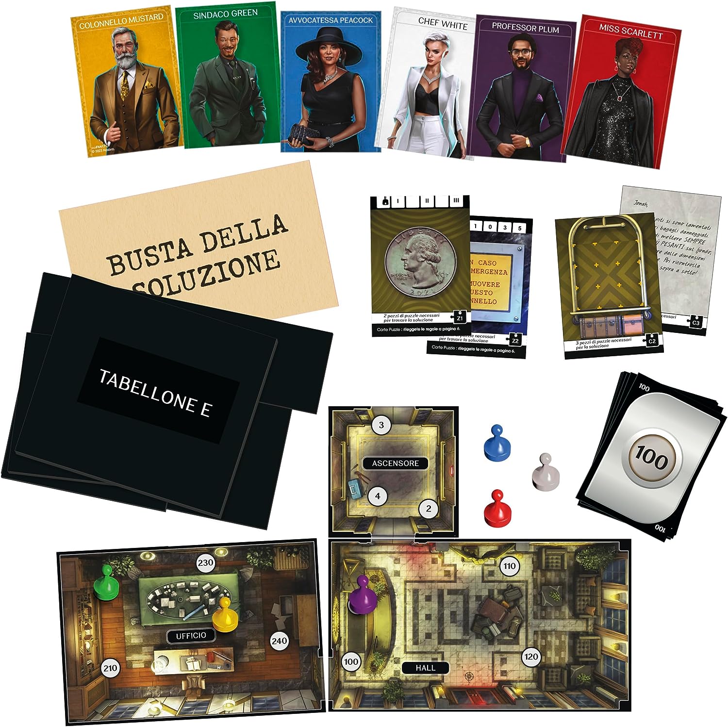 Hasbro - Cluedo Escape Mistero all'Hotel Black - Gioco da Tavolo