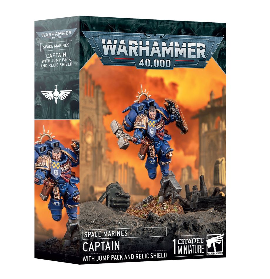 Warhammer 40000 - Space Marines - Captain with Jump Pack and Relic Shield