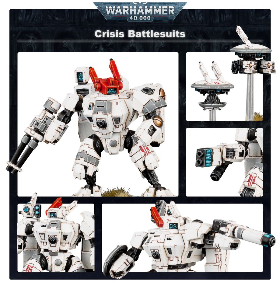 Warhammer 40000 - T'au - XV8 Crisis Battlesuit Team