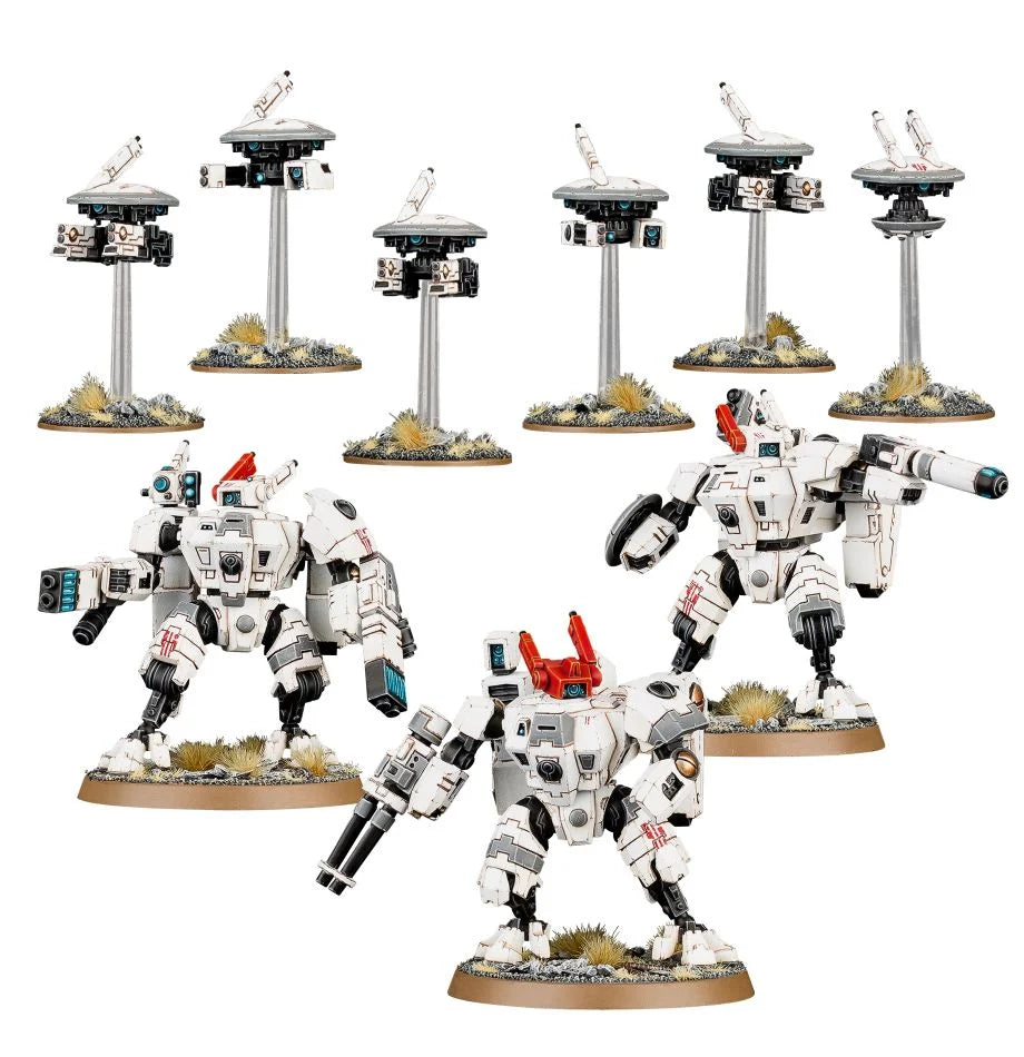Warhammer 40000 - T'au - XV8 Crisis Battlesuit Team