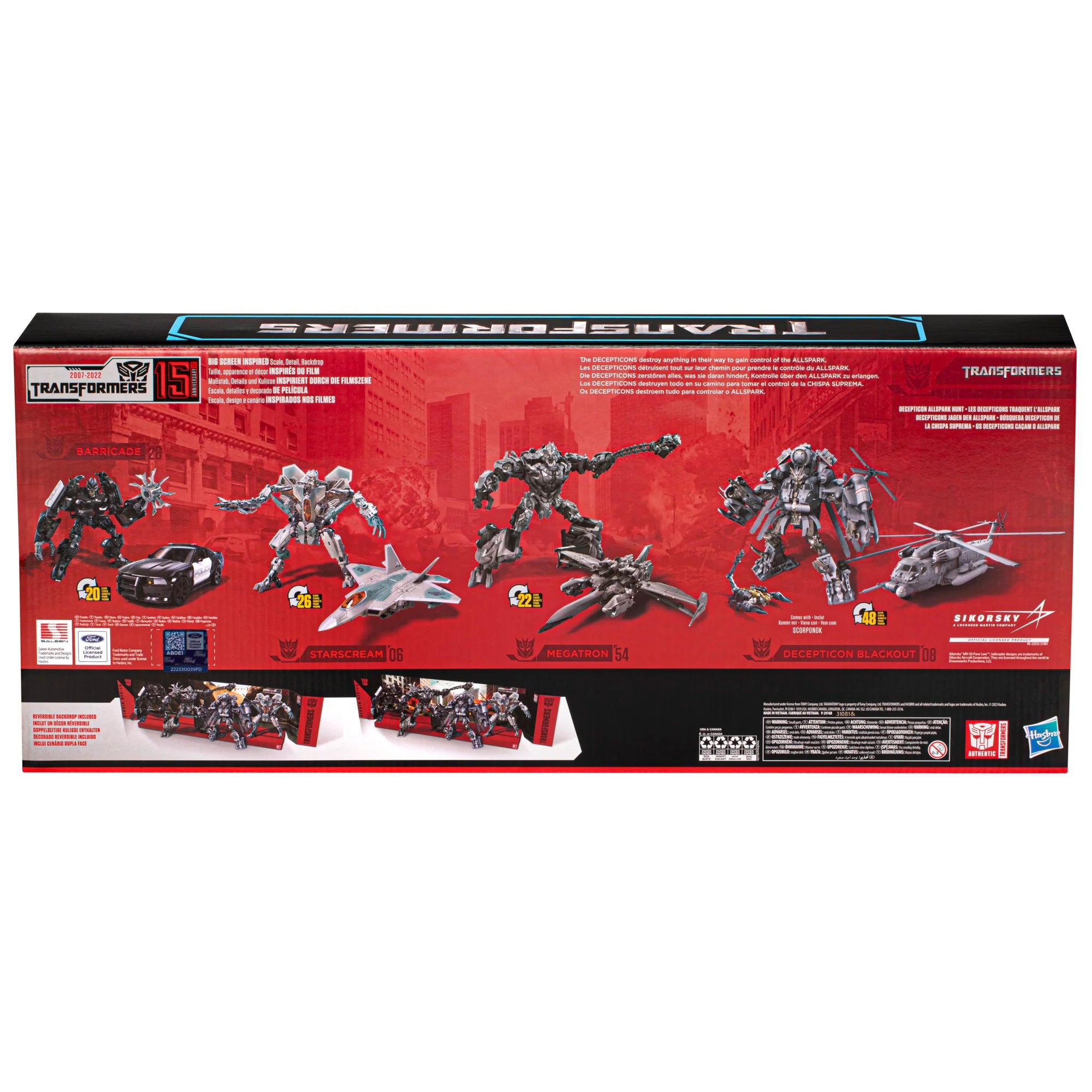 Hasbro - Transformers Studio Series - Transformers Movie 1 15th Anniversary Decepticon Multipack