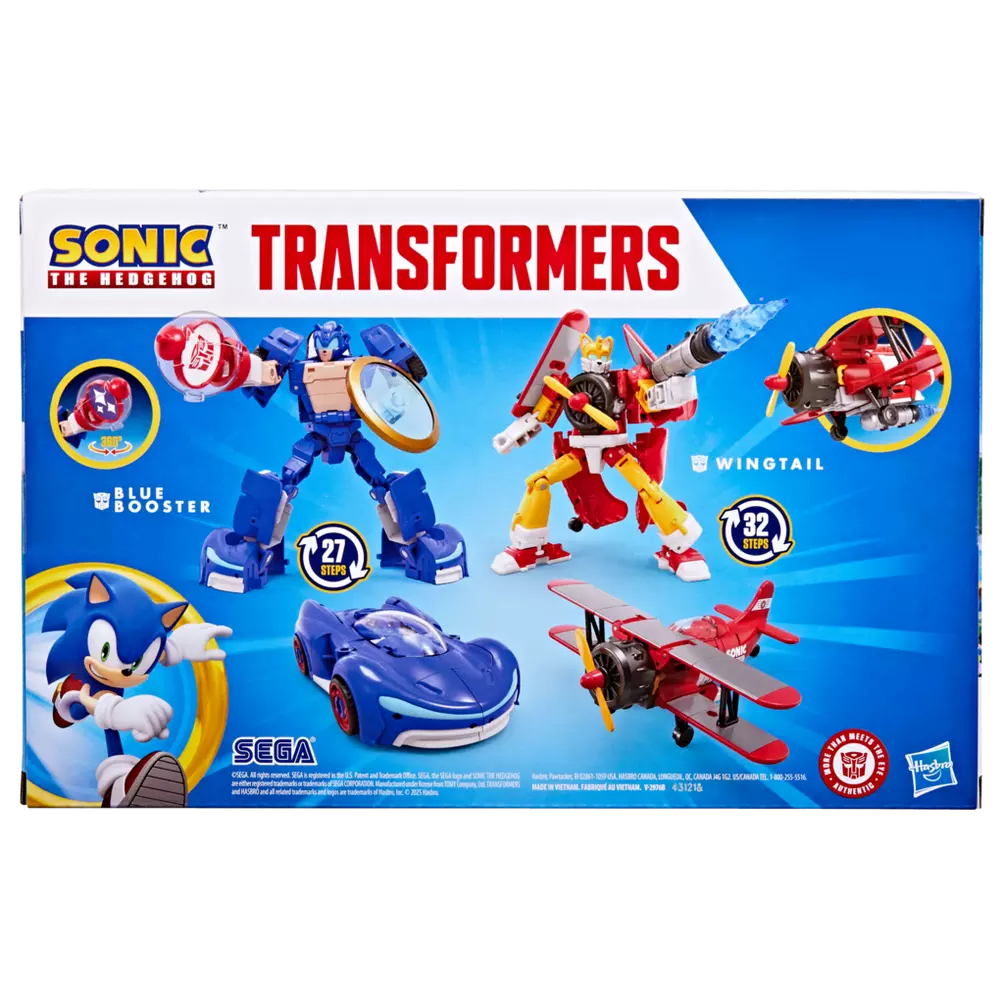 Hasbro - Transformers - Collaborative, Sonic the Hedgehog x Transformers, Wingtail e Blue Booster