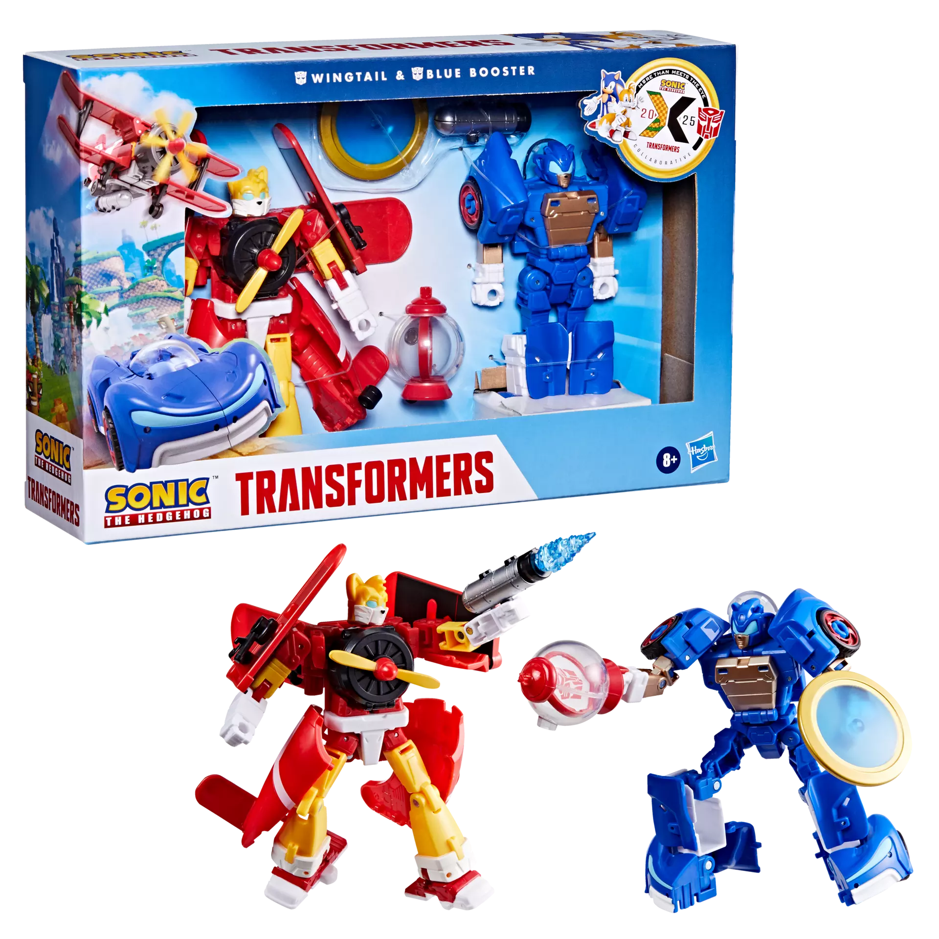 Hasbro - Transformers - Collaborative, Sonic the Hedgehog x Transformers, Wingtail e Blue Booster