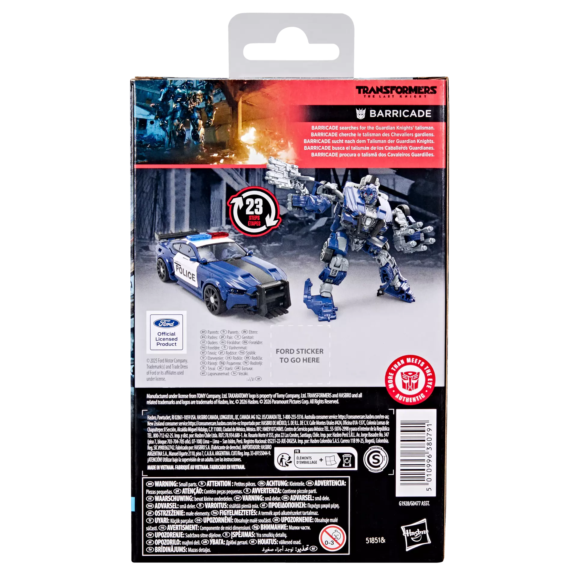 Hasbro - Transformers Studio Series - Transformers: The Last Knight Deluxe Class Barricade