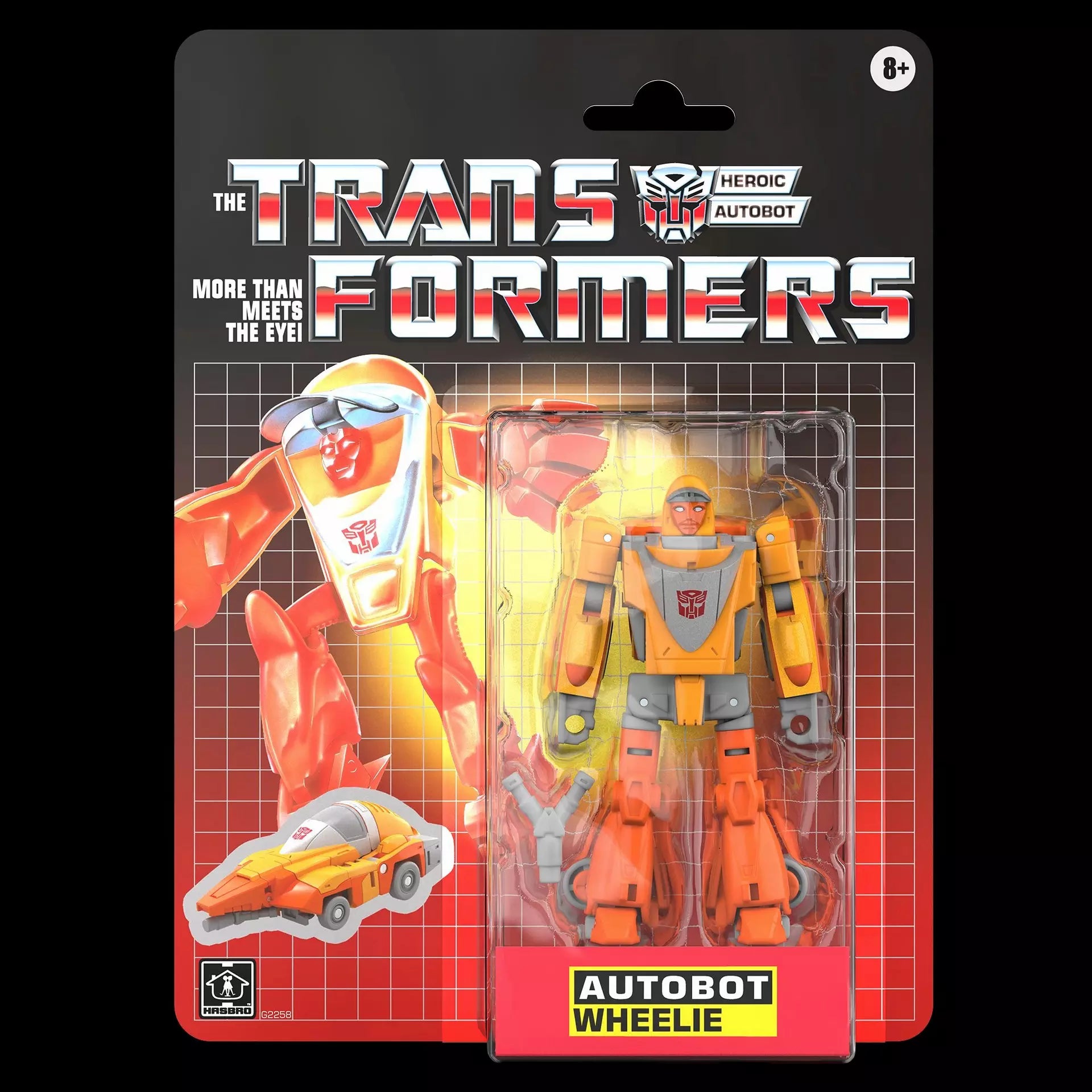 Hasbro - Transformers - Autobot Wheelie ispirato a Retro G1
