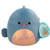 Squishmallows - Personaggi 20 cm - Kurtz il Piranha verde acqua