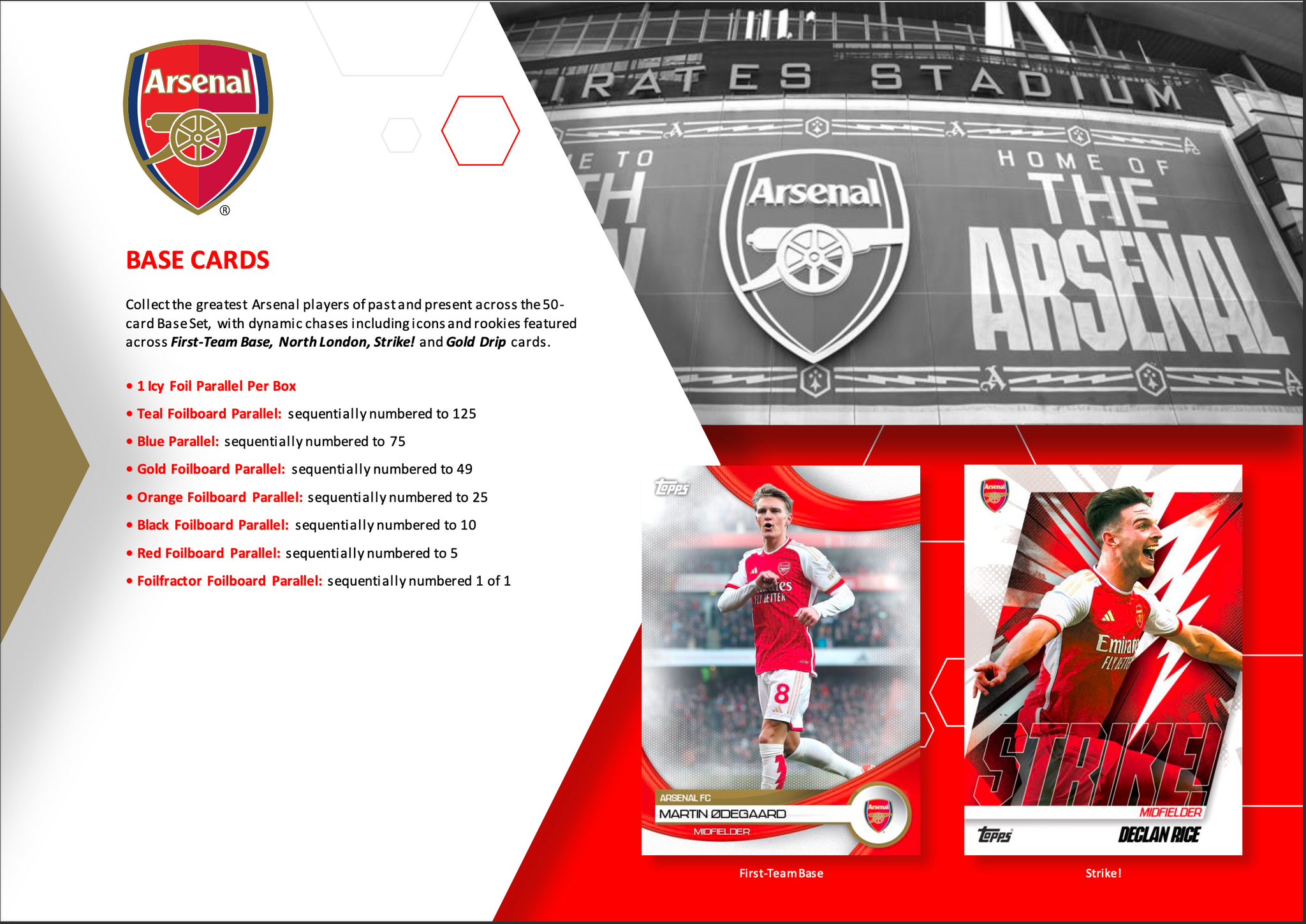 Topps - Club - Team Set Arsenal 2023/24 – Box da 6 Bustine da 5 carte