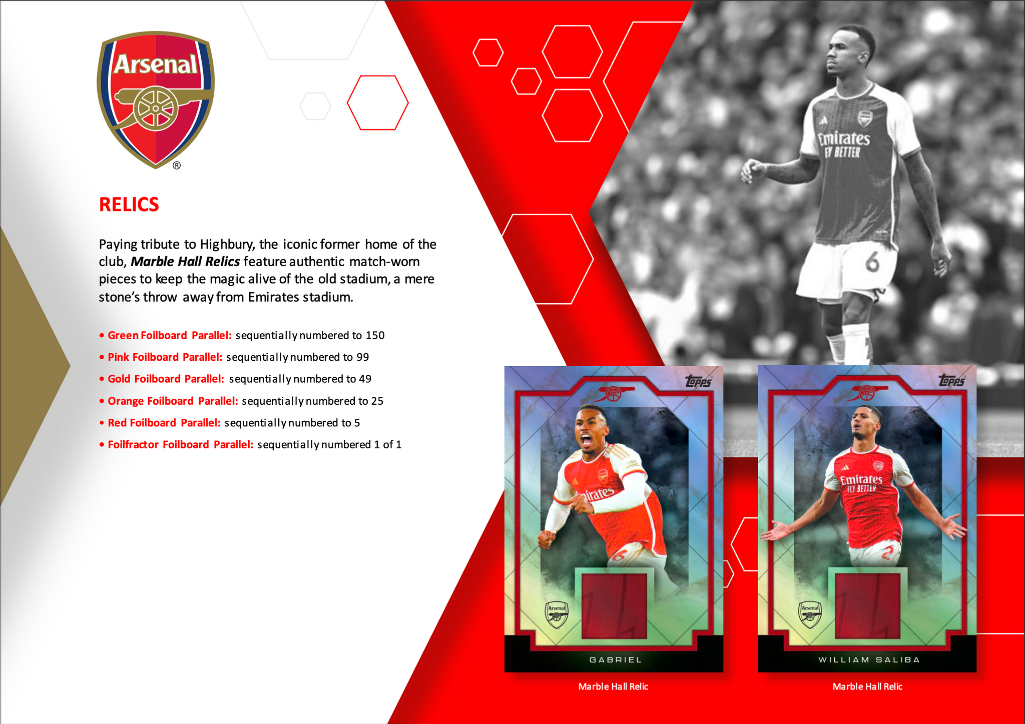 Topps - Club - Team Set Arsenal 2023/24 – Box da 6 Bustine da 5 carte