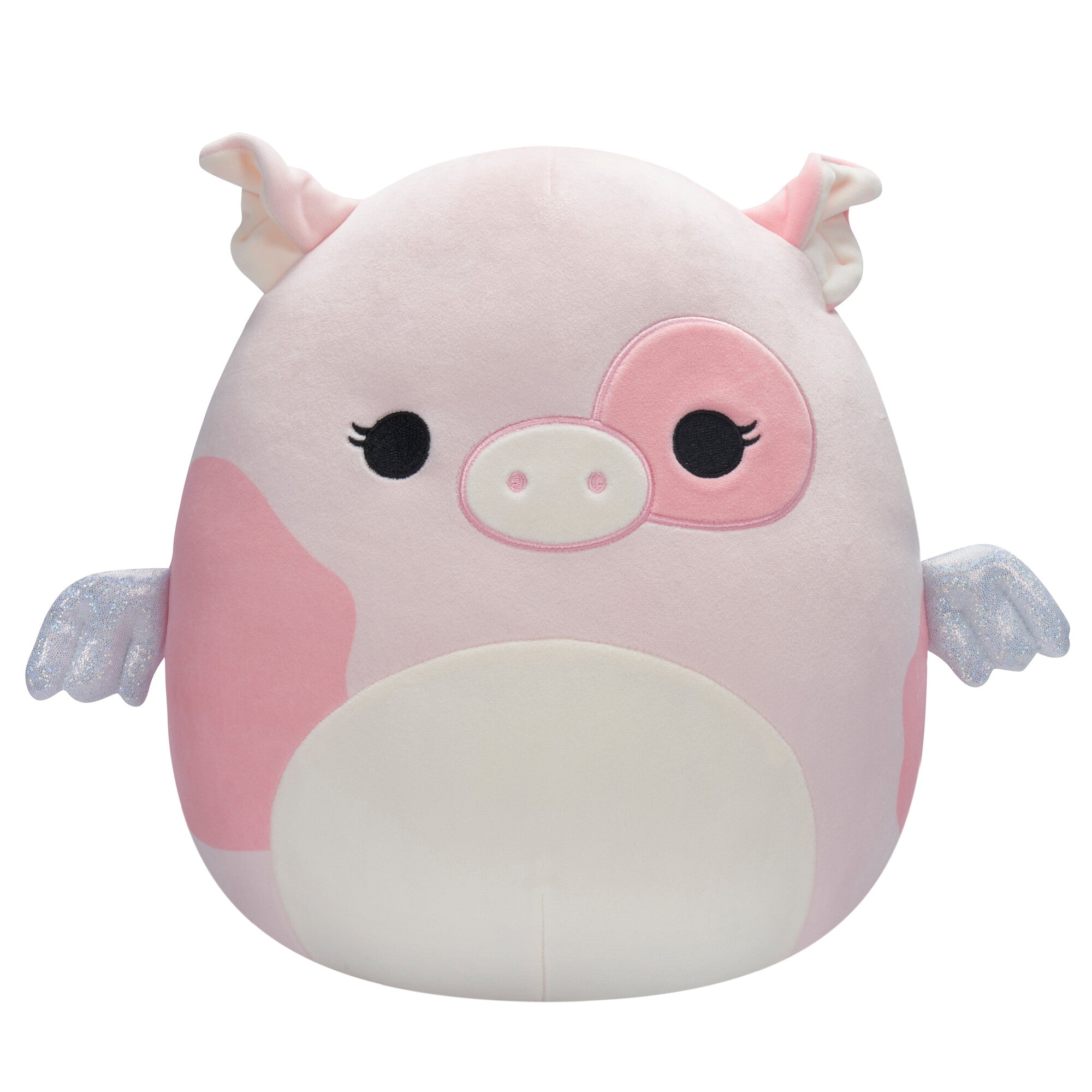 Squishmallows - Personaggi 30 cm - Peety il Maialino con le Ali a Macchie Rosa