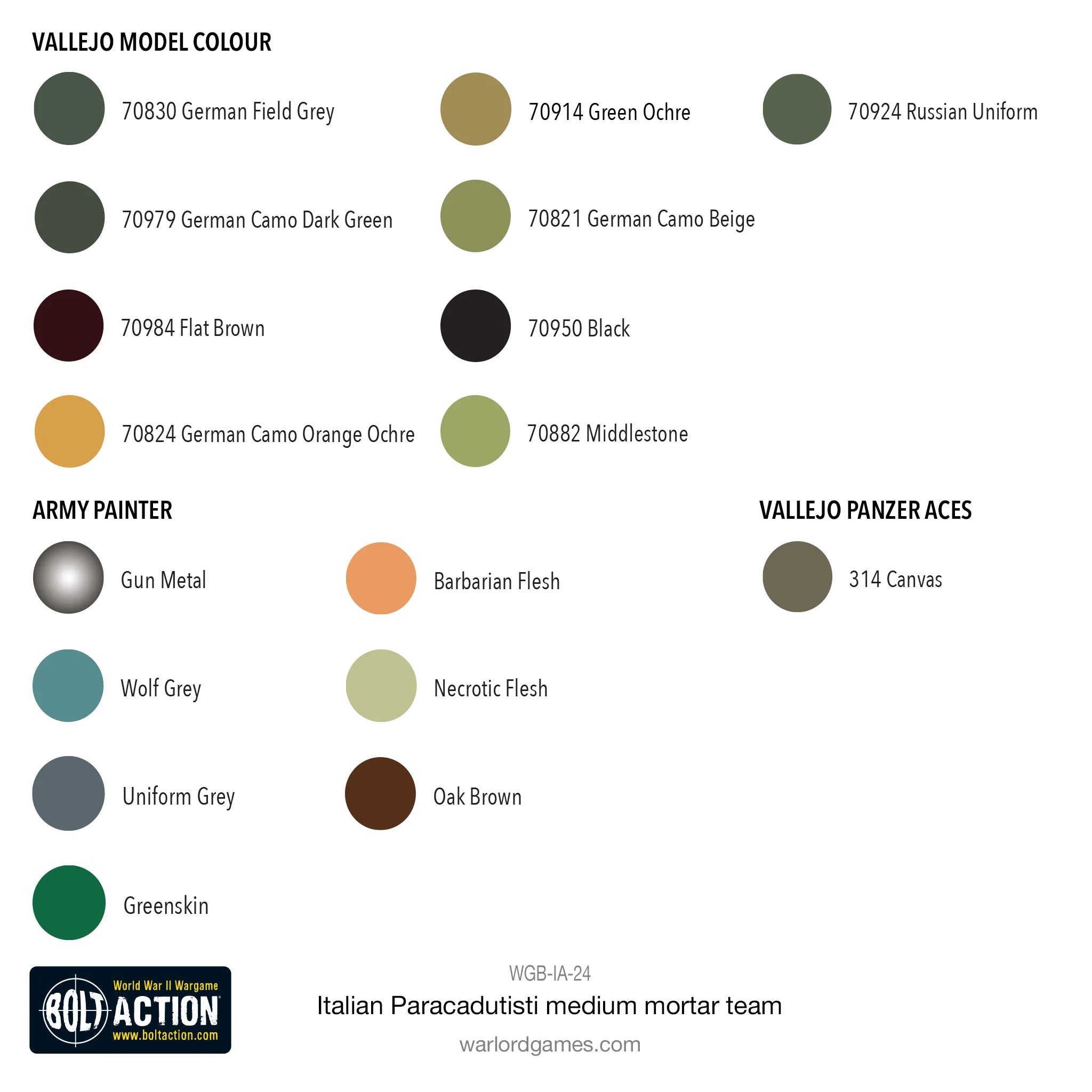 Bolt Action - Italian Airborne Medium Mortar Team
