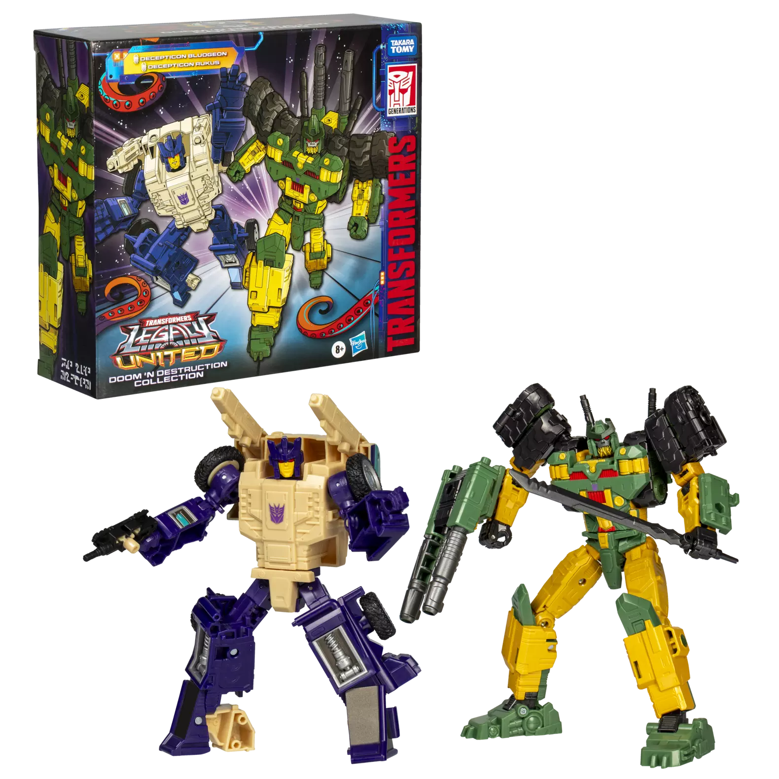 Hasbro - Transformers Legacy United Doom 'n Destruction Collection, confezione da 2