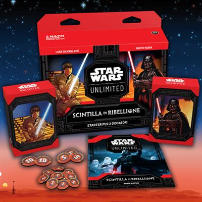 Star Wars Unlimited - Scintilla di Ribellione - Starter Set 2 Giocatori 6pcs - ITA