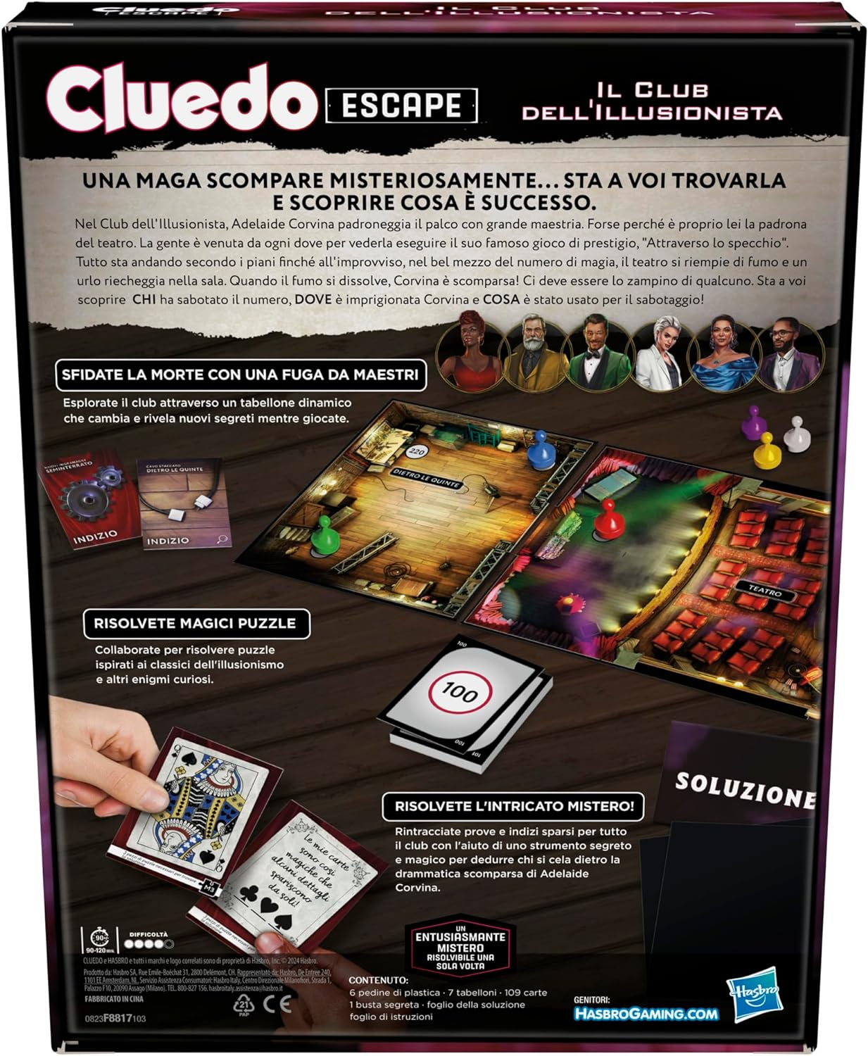 Hasbro Gaming - Cluedo Escape - Il Club dell'Illusionista
