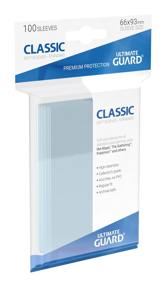 Ultimate Guard - Classic Soft Sleeves - Standard Size - Transparent 100 pcs
