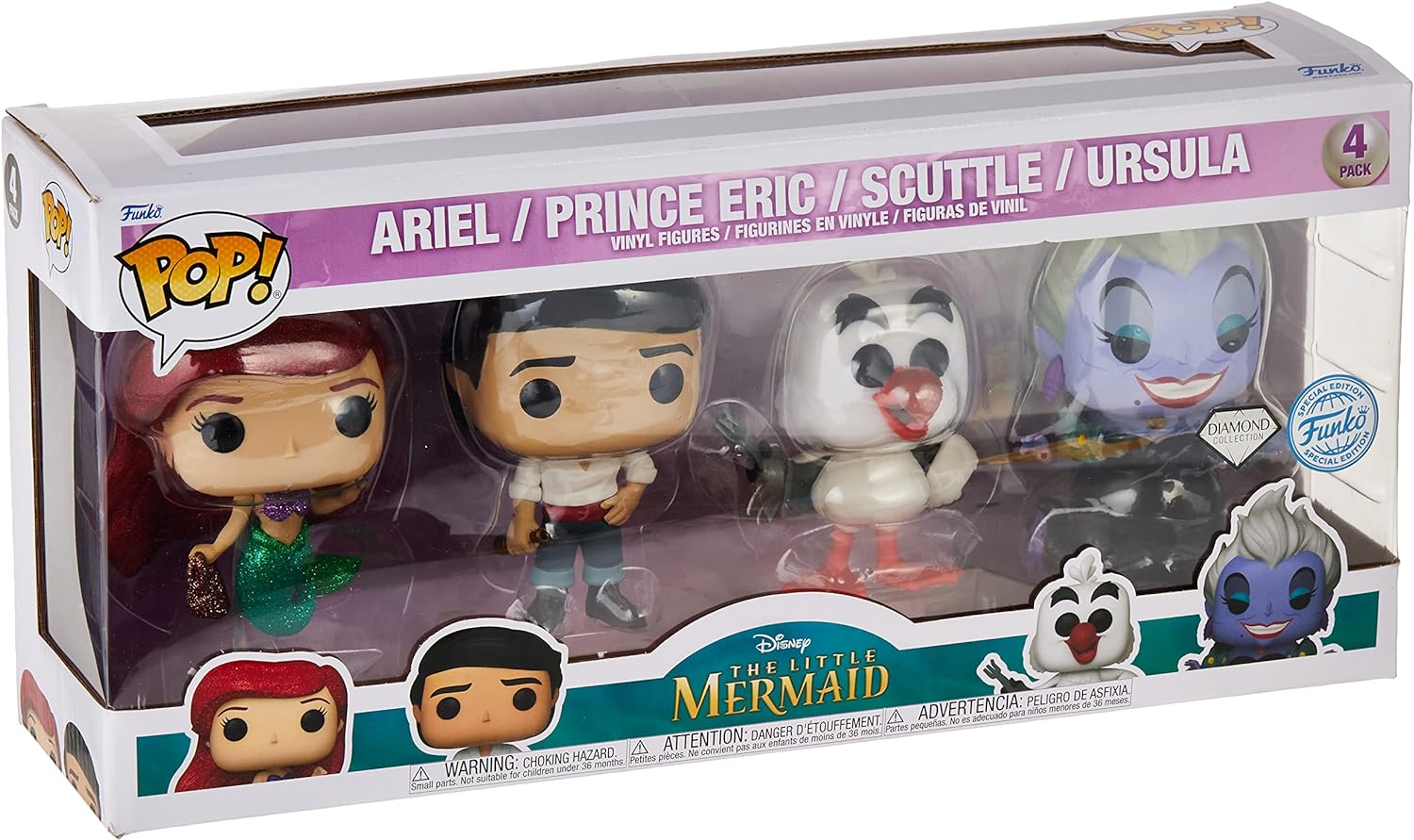 Funko - POP Disney: Little Mermaid- 4pk