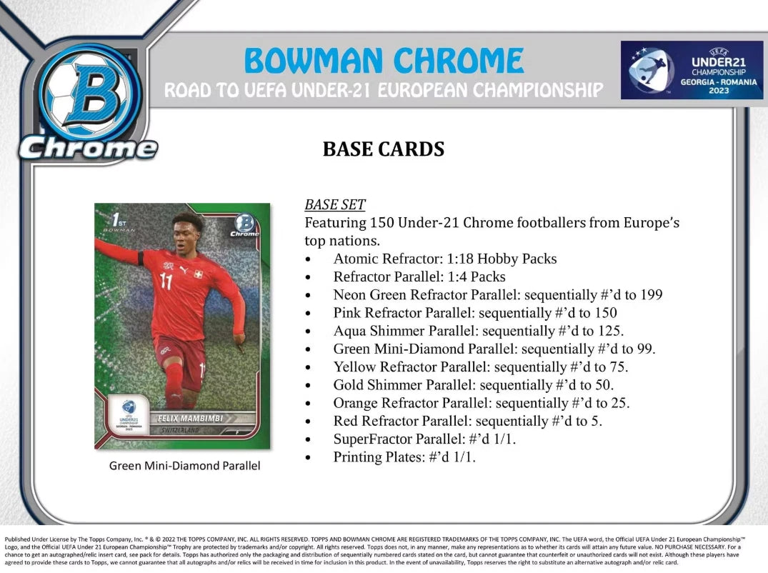 Topps - 2022 UEFA U21 Bowman Chrome Hobby Box