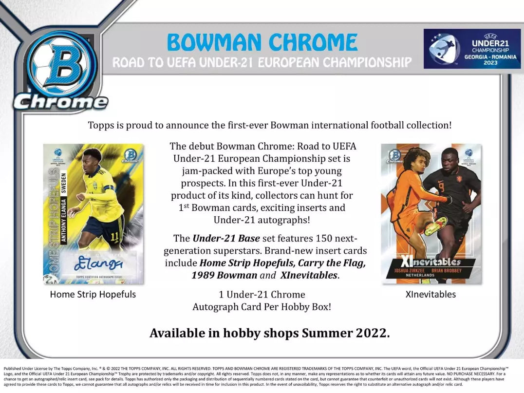 Topps - 2022 UEFA U21 Bowman Chrome Hobby Box