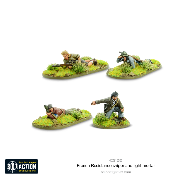 Bolt Action - French Resistance Sniper and Light Mortar Teams