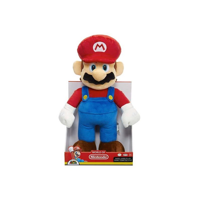 Jakks Pacific - Nintendo -  Super Mario Jumbo Peluche Mario 50 cm