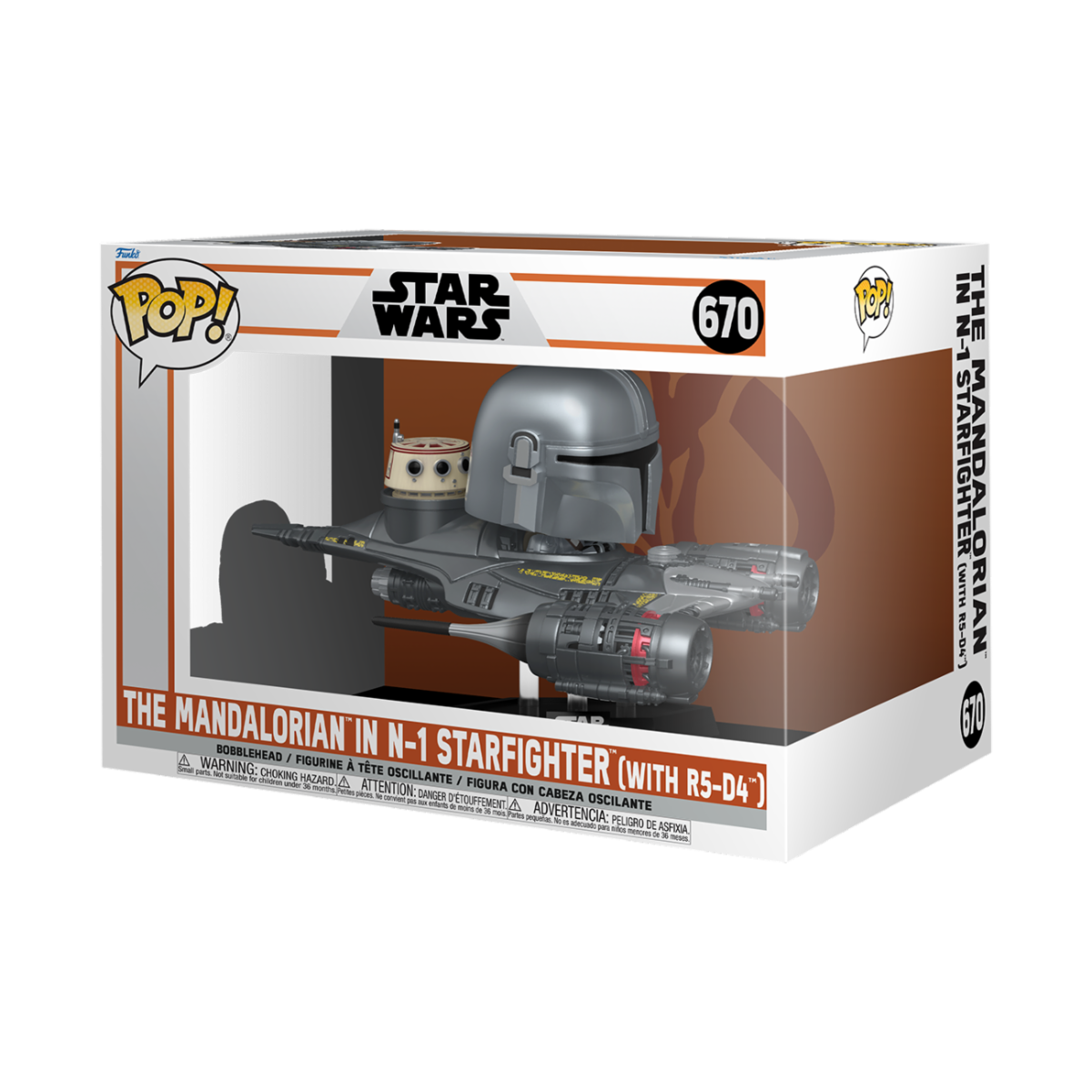 Ride SUP DLX POP! Star Wars: The Mandalorian S3 Vinyl Figure The Mandalorian & N-1 Starfighter