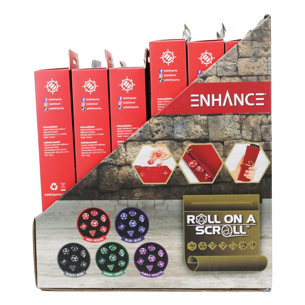 Enhance - Tabletop Roll on a Scroll Bag with Dice Assortment (15)