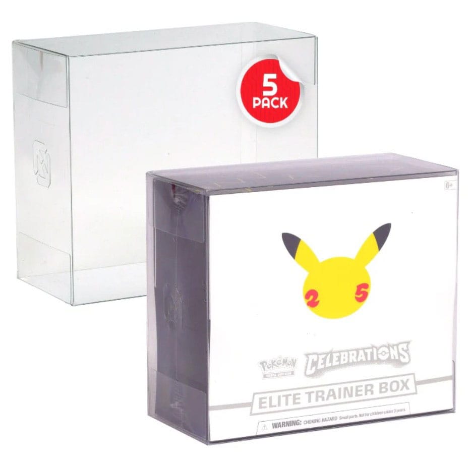 Evoretro - PET Protectors 5-Pack for Booster Boxes / Elite Trainer Boxes Ver. 2