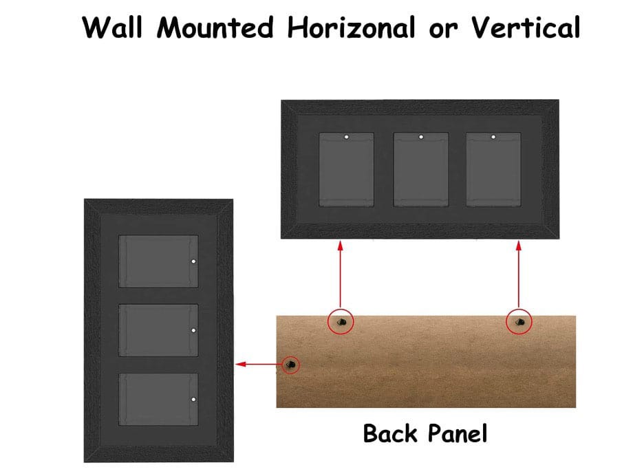 Evoretro - Graded Card Display Frame for 3 PSA Graded Cards
