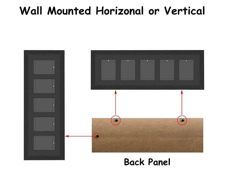 Evoretro - Graded Card Display Frame for 5 PSA Graded Cards
