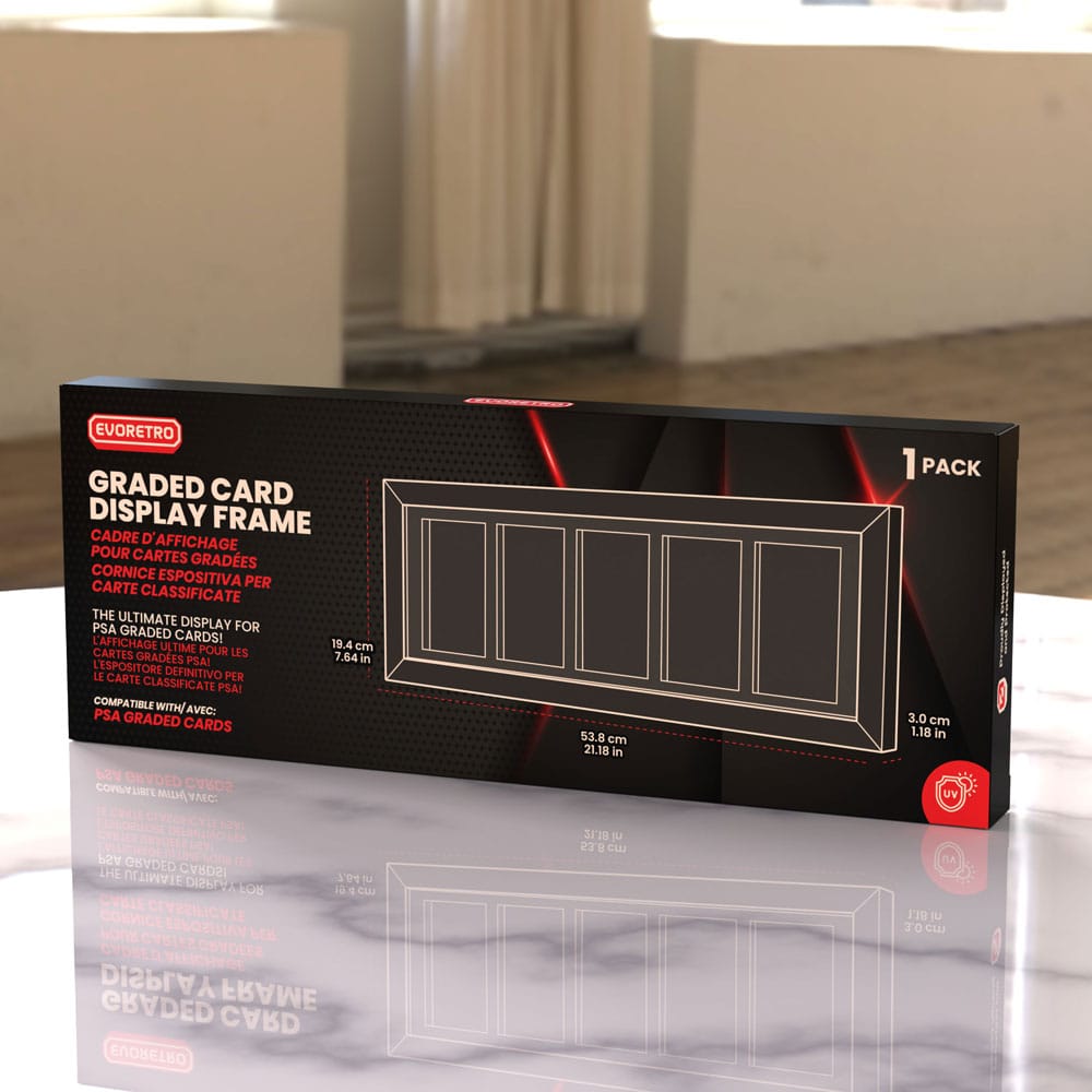 Evoretro - Graded Card Display Frame for 5 PSA Graded Cards