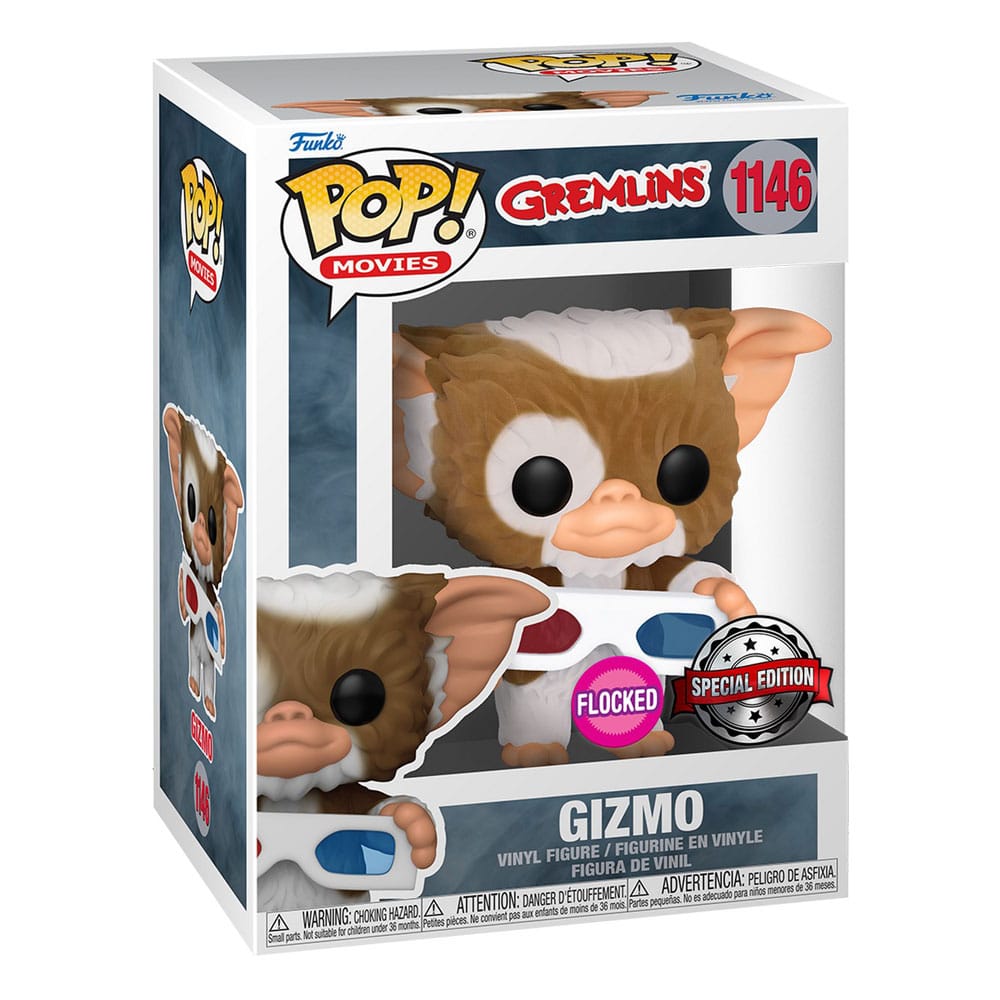 Gremlins POP! Movies Vinyl (Exc) Figure Gremlin with 3D Glasses Flocked  9 cm