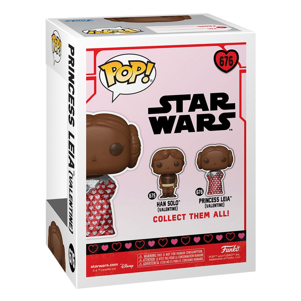 Star Wars Valentines POP! Vinyl Figure Leia (Val Choc) 9 cm