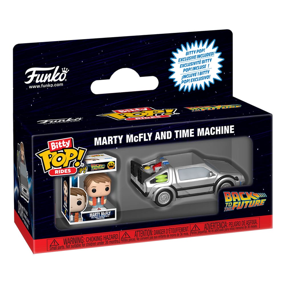 Back to the Future Bitty POP! Rides Vinyl Figure Marty McFly and Time Machine