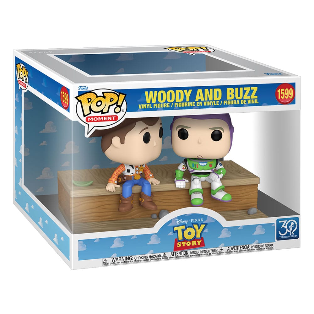 Toy Story POP Moment Vinyl Figures Woody and Buzz (30th Anniversary) 9 cm