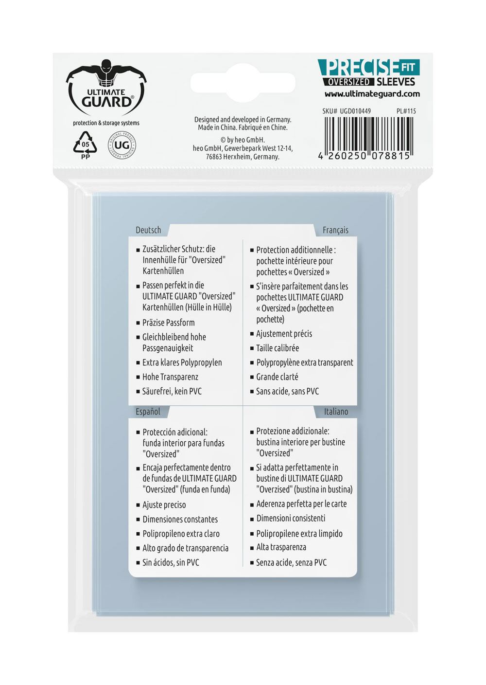 Ultimate Guard - Precise-Fit Sleeves - Oversized - Transparent (40)