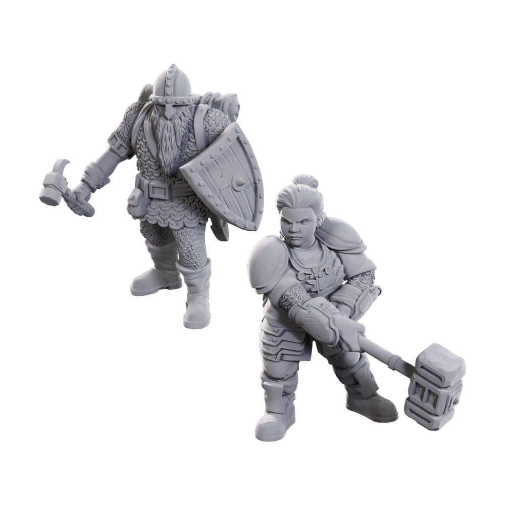 Wizkids - D&D Nolzur's Marvelous Miniatures Unpainted Miniatures 2-Pack 50th Anniversary Dwarves