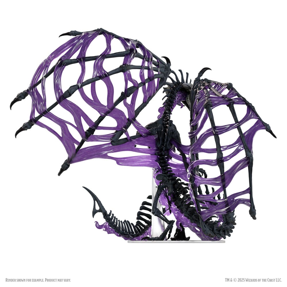 Wizkids - D&D Icons of the Realms Boxed Prepainted Miniatures - Black Dracolich 30 cm