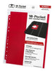 Ultimate Guard - 10 FOGLI - 18 TASCHE AD INSERIMENTO LATERALE - RED