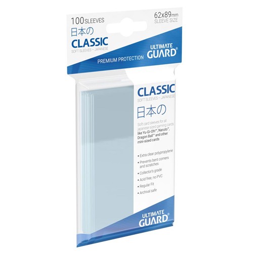 Ultimate Guard - Classic Soft Sleeves Japanese Size Transparent 100 pcs