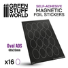 Oval Magnetic Sheet SELF-ADHESIVE - 60x35mm