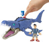 Fisher-Price- Imaginext Jurassic World Set Campo Avventura - Mosasauro e Kenji