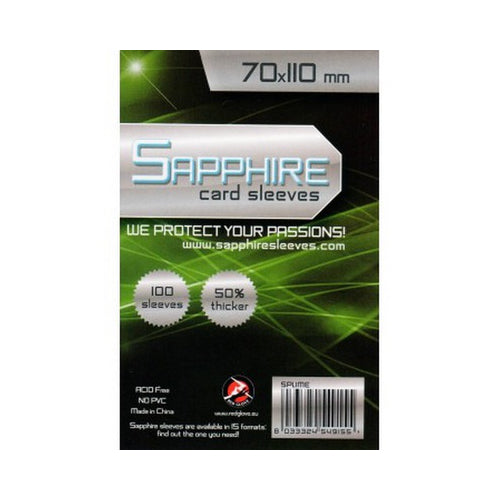 Sapphire Lime Sleeves (70x110mm) 100 Sleeves