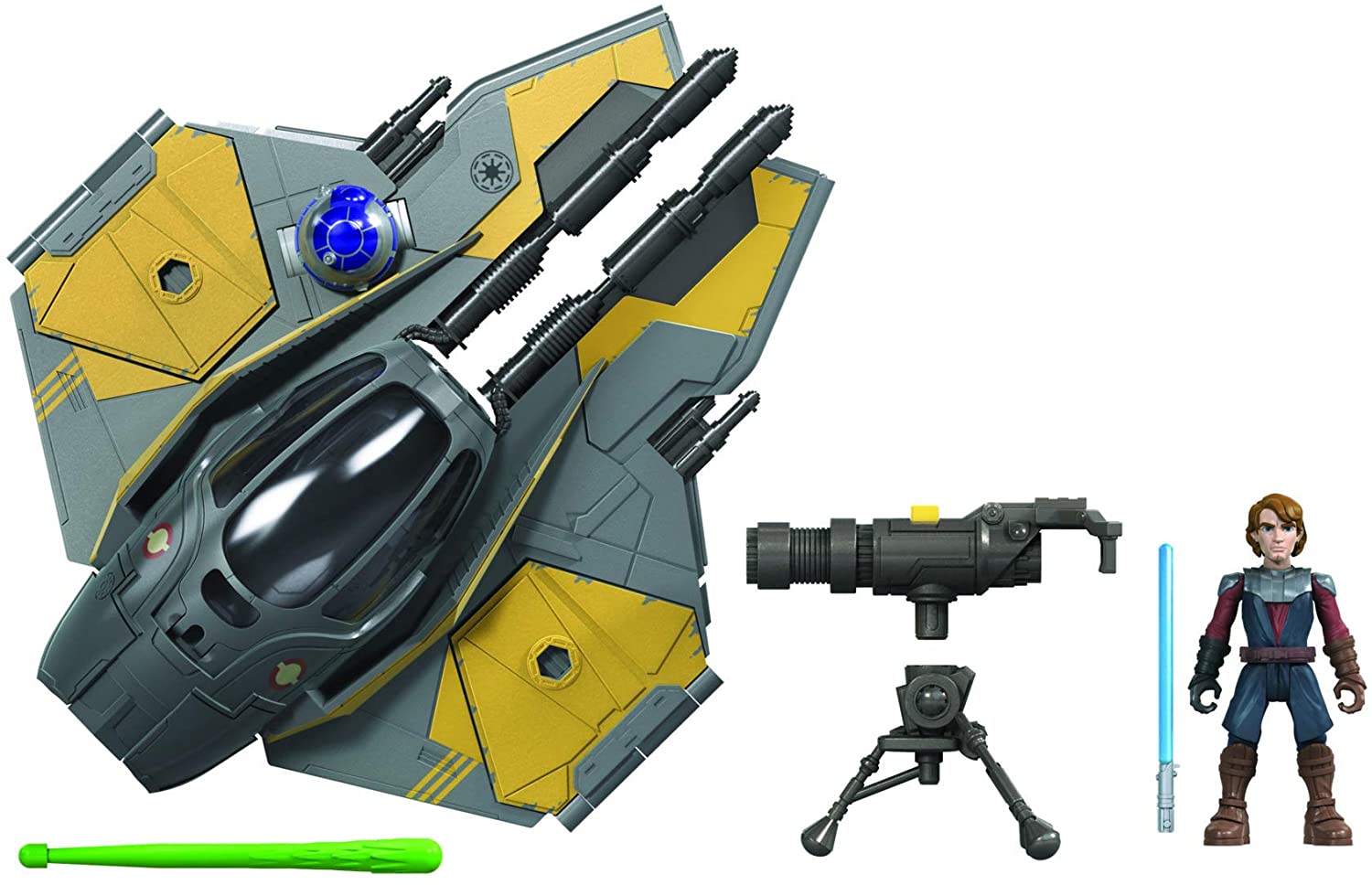 Hasbro Star Wars Anakin Skywalker Jedi Fighter (6cm Action Figure and Vehicle, Stellar Class, Mission Fleet Series)