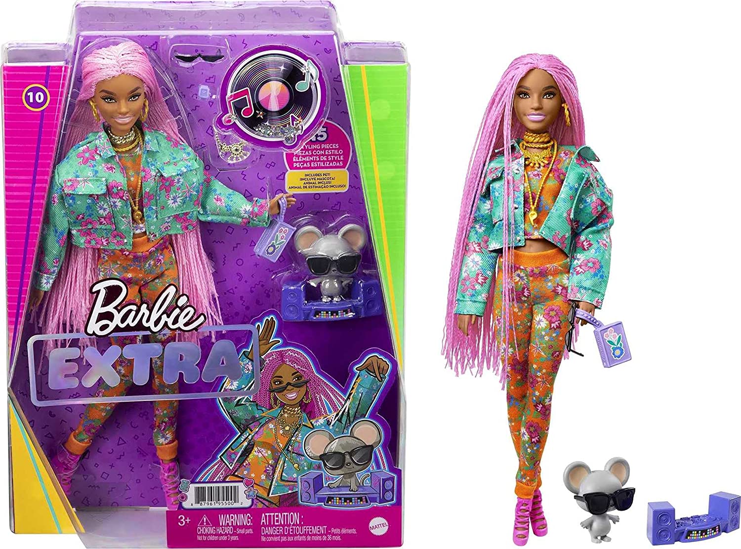 Barbie Extra con Treccine Rosa
