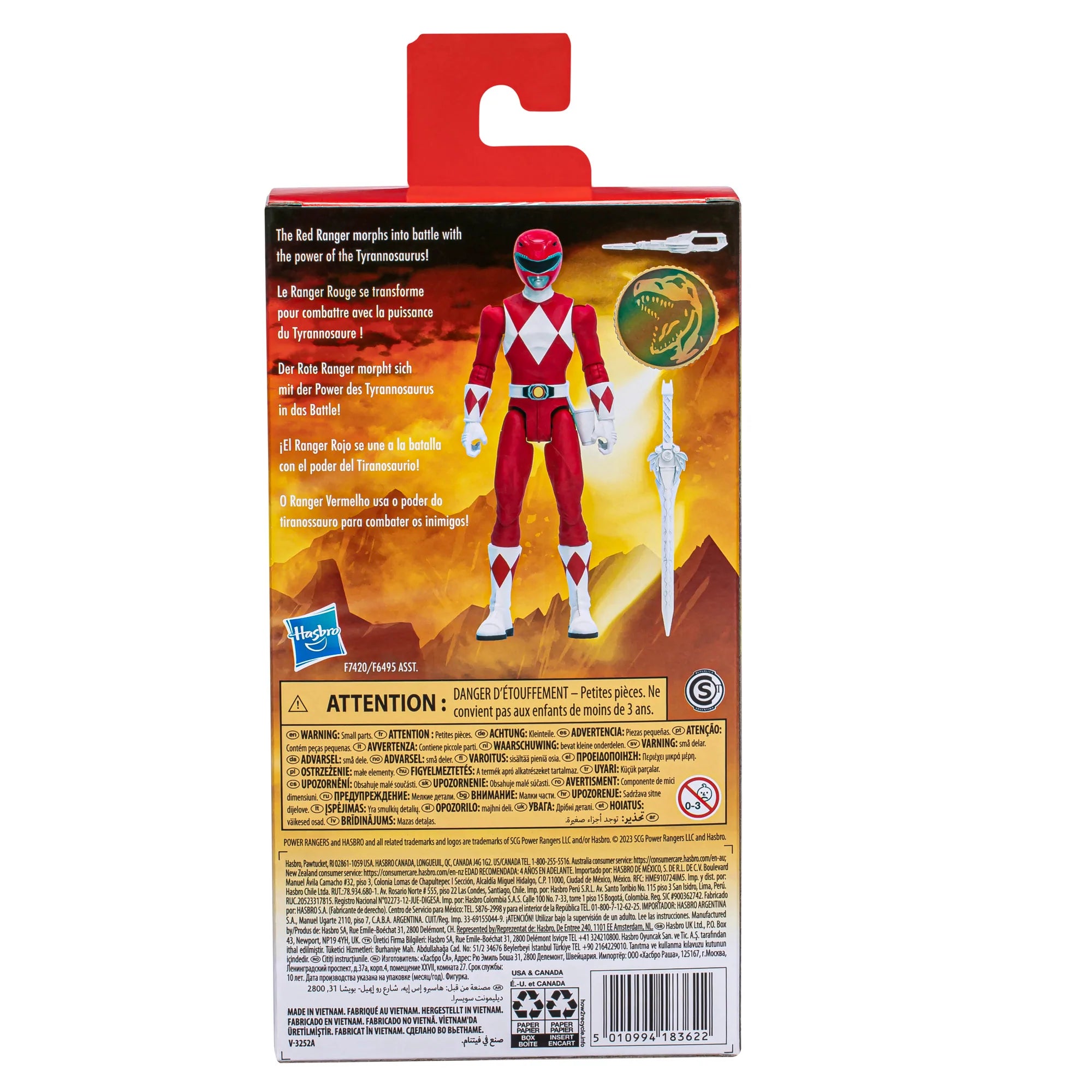 Hasbro - Power Rangers Mighty Morphin Red Ranger 15 cm