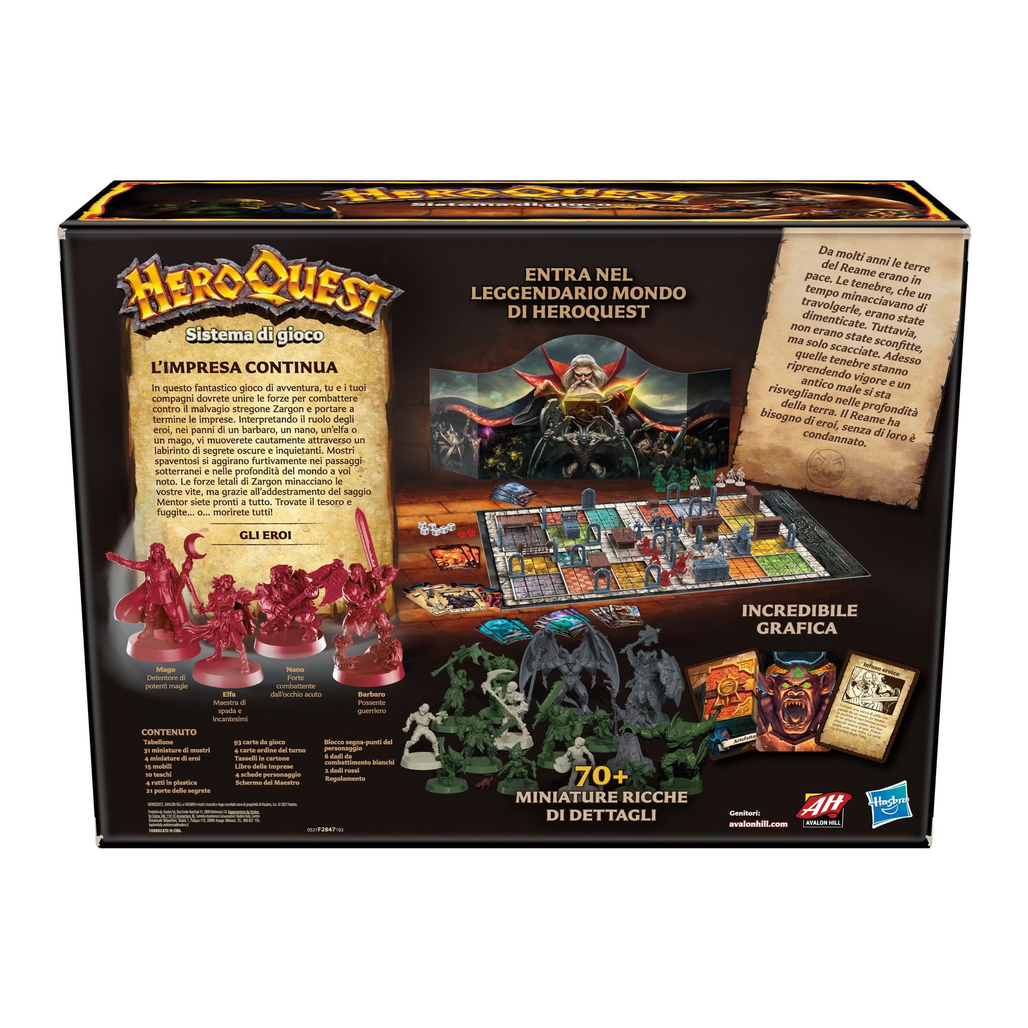 Hasbro - Avalon Hill - HeroQuest - Gioco da Tavolo - Italiano