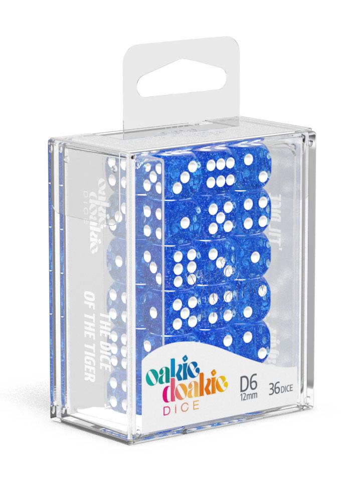 Oakie Doakie Dice D6 Dice 12 mm Speckled - Blue (36)